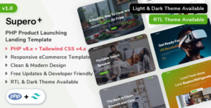 Supero - PHP Product Launching Landing Template by ShreeThemes