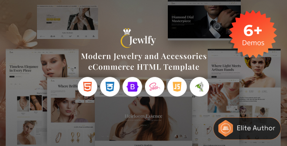 Jewlfy - A Modern Jewelry & Accessories eCommerce HTML Template by laralink