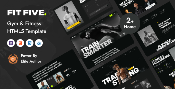 FitFive - Gym & Fitness HTML Template by wpoceans