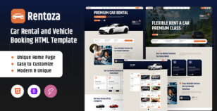 Rentoza - Car Rental and Vehicle Booking HTML Template by pus_infotech