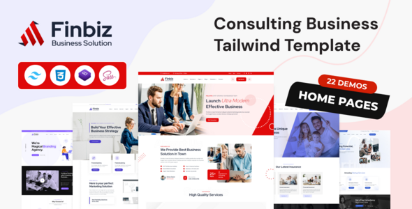 Finbiz – Consulting Business Tailwind CSS HTML Template by ThemeWant