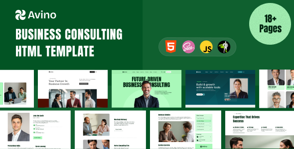 Avino - Business Consulting HTML Template by pixenium-agency