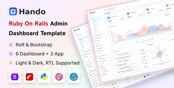 Hando - Ruby on Rails Admin & Dashboard Template by Zoyo-Themes