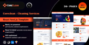 Coreclean - Cleaning Services React Next.js Template by scriptfusions