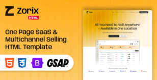 Zorix – One Page SaaS & Multichannel Selling HTML Template by webplanex