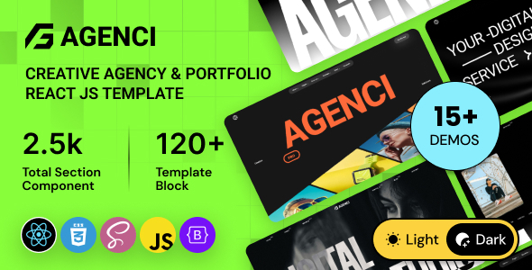 Agenci – Creative Agency & Portfolio React JS Template by wowtheme7