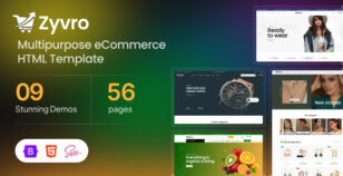 Zyvro – Multipurpose eCommerce HTML Template by Shiftloch