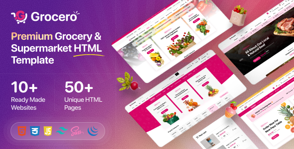 Grocero – Grocery & Organic Food eCommerce HTML Template by Rainbow-Themes