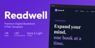 Readwell Books — Premium Digital Bookstore HTML Template by VixappsAgency