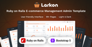 Larkon - Ruby on Rails Ecommerce Management Admin & Dashboard Template by Techzaa