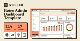 Atelier | Retro Style Admin & Dashboard Template by Avagon