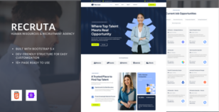 Recruta - Human Resources & Recruitment Agency HTML Bootstrap Template by Fox_Creation