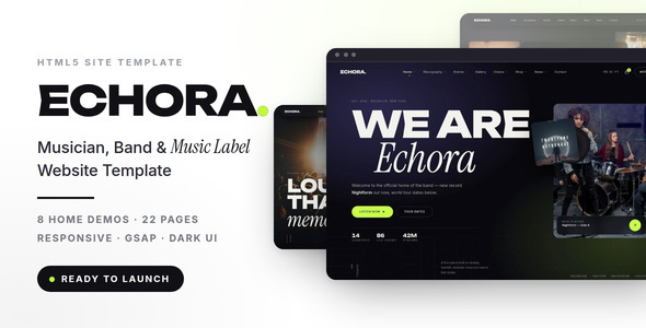 Echora - Music Band, Musician & DJ HTML Template by tavonline