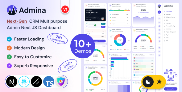 Admina - Tailwind & Nextjs Admin Dashboard with shadcn UI by wowtheme7