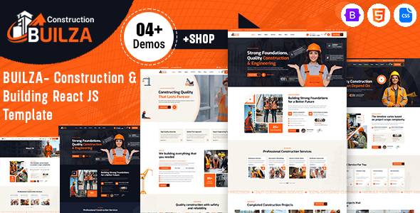 Builza – Construction & Building React JS Template by webstall