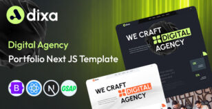 Adixa – Digital Agency Portfolio Next JS Template by validthemes