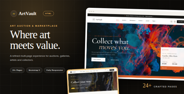 ArtVault | Art Auction & Marketplace HTML Template by RHJ_themes