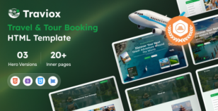 Traviox – Modern Travel & Tour Booking HTML Template by siddhiinfosoft