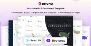 Dhonu - React Admin & Dashboard Template by coderthemes