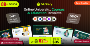 Edustray - University, Online Courses, School & Education HTML Template by ordainIT