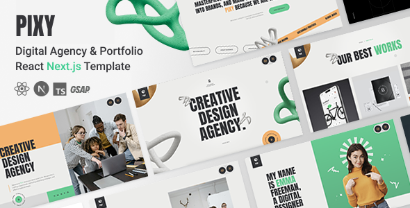 Pixy - Digital Agency & Creative Portfolio NextJs Template by bslthemes