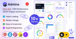 Admina – Angular 22 Admin Dashboard Template Multipurpose by wowtheme7
