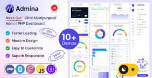Admina – Php Admin Dashboard Template Multipurpose by wowtheme7