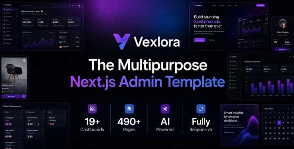 Vexlora - Multipurpose Nextjs Admin Template by themesdeveloper
