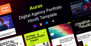 Aurax - Digital Agency Portfolio HTML Template by ThemeEaster