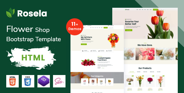 Rosela - Flower Shop Bootstrap Template by TunaTheme