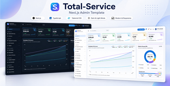 Total Service Next.js Admin Template! by themesdeveloper