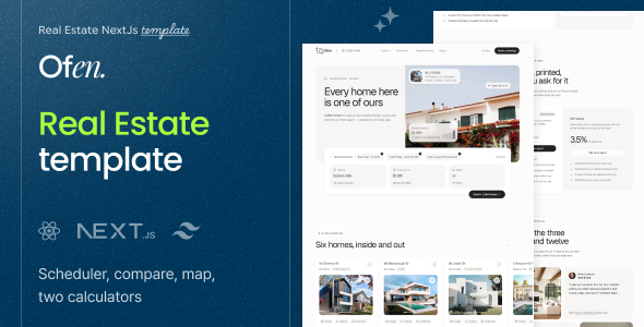 Ofen — Real Estate React & Next.js Template by BooliiTheme