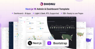 Dhonu - Next.js Admin & Dashboard Template by coderthemes