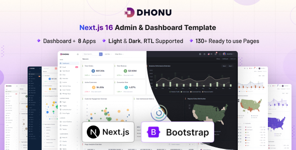 Dhonu - Next.js Admin & Dashboard Template by coderthemes