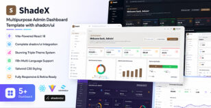 ShadeX – Multipurpose Admin Dashboard Template with shadcn/ui by PaiTheme