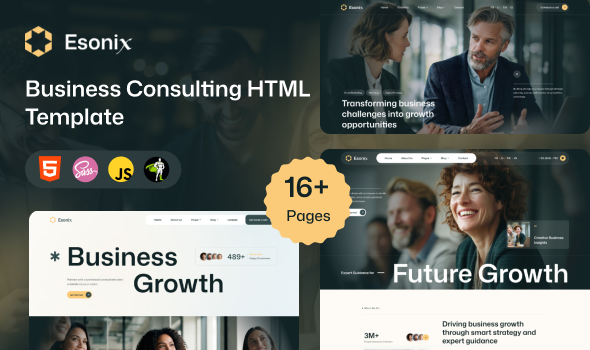 Esonix - Business Consulting HTML Template by pixenium-agency