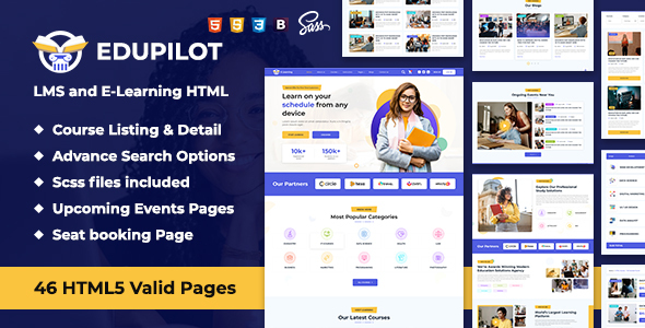 Edupilot - LMS and E-Learning HTML Template by webstrot