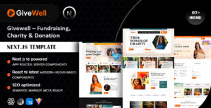 Givewell – Fundraising, Charity & Donation Next.js Template by scriptfusions