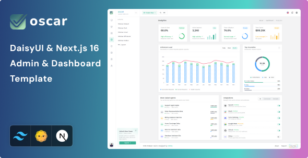 Oscar - Next.js Tailwind CSS DaisyUI Admin & Dashboard Template by Unifato