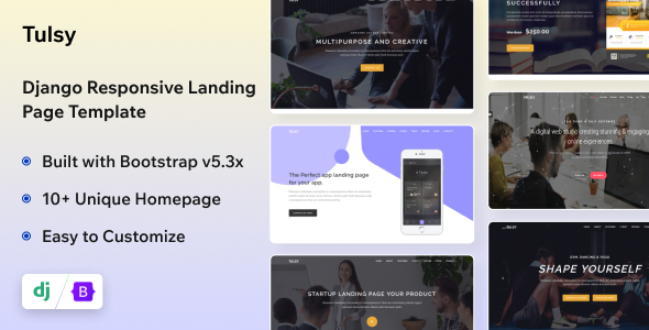 Tulsy - Django Multipurpose Landing Page Template by themesdesign