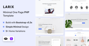 Larix - PHP Landing Page Template by themesdesign