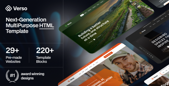 Verso - Multipurpose HTML Template by RRdevs