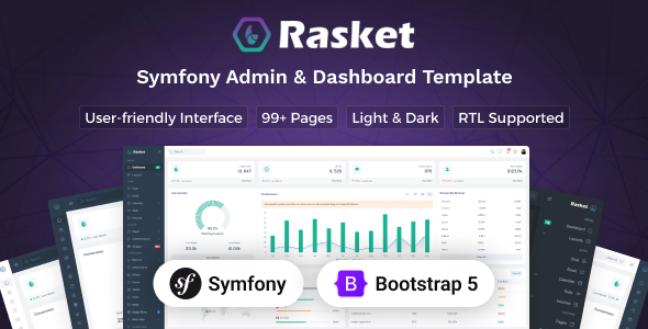 Rasket - Symfony Admin Dashboard Template by Techzaa