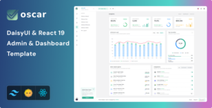 Oscar - React Tailwind CSS DaisyUI Admin & Dashboard Template by Unifato