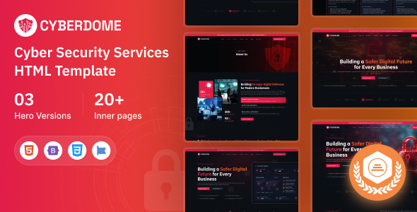 CyberDome - Cyber Security Services HTML Template by siddhiinfosoft