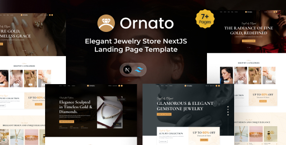 Ornato - NextJS Elegant Jewelry Store Landing Page Template by softnio