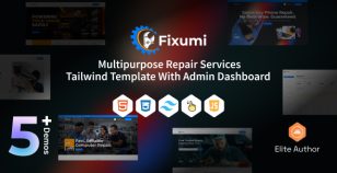 Fixumi – Multipurpose Repair Services Tailwind Template With Admin Dashboard by laralink