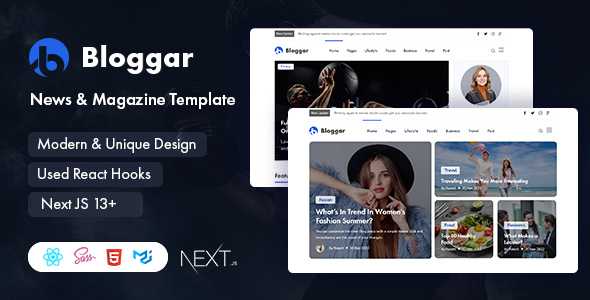 Bloggar - News Magazine Next Js Template by wpoceans