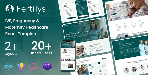 Fertilys – IVF, Pregnancy React Template by KodeSolution