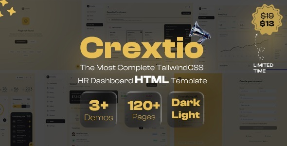 Crextio - Complete HTML Admin HR Dashboard by pdthemesde